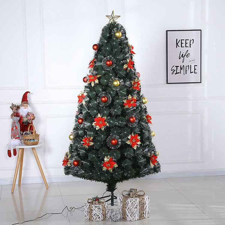 Co-Arts Top Sale Artificial Fiber Optic PVC Christmas Tree With Multicolored Light Lampara Natal Arboles Sapin de Noel Baume