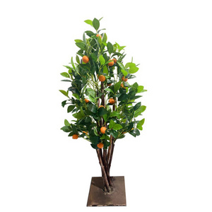 New Design Artificial Bonsai Plants Fruits Real Orange Trees Leaf Tree Decoration Indoor Home Decor Lemon Tree with Fruit