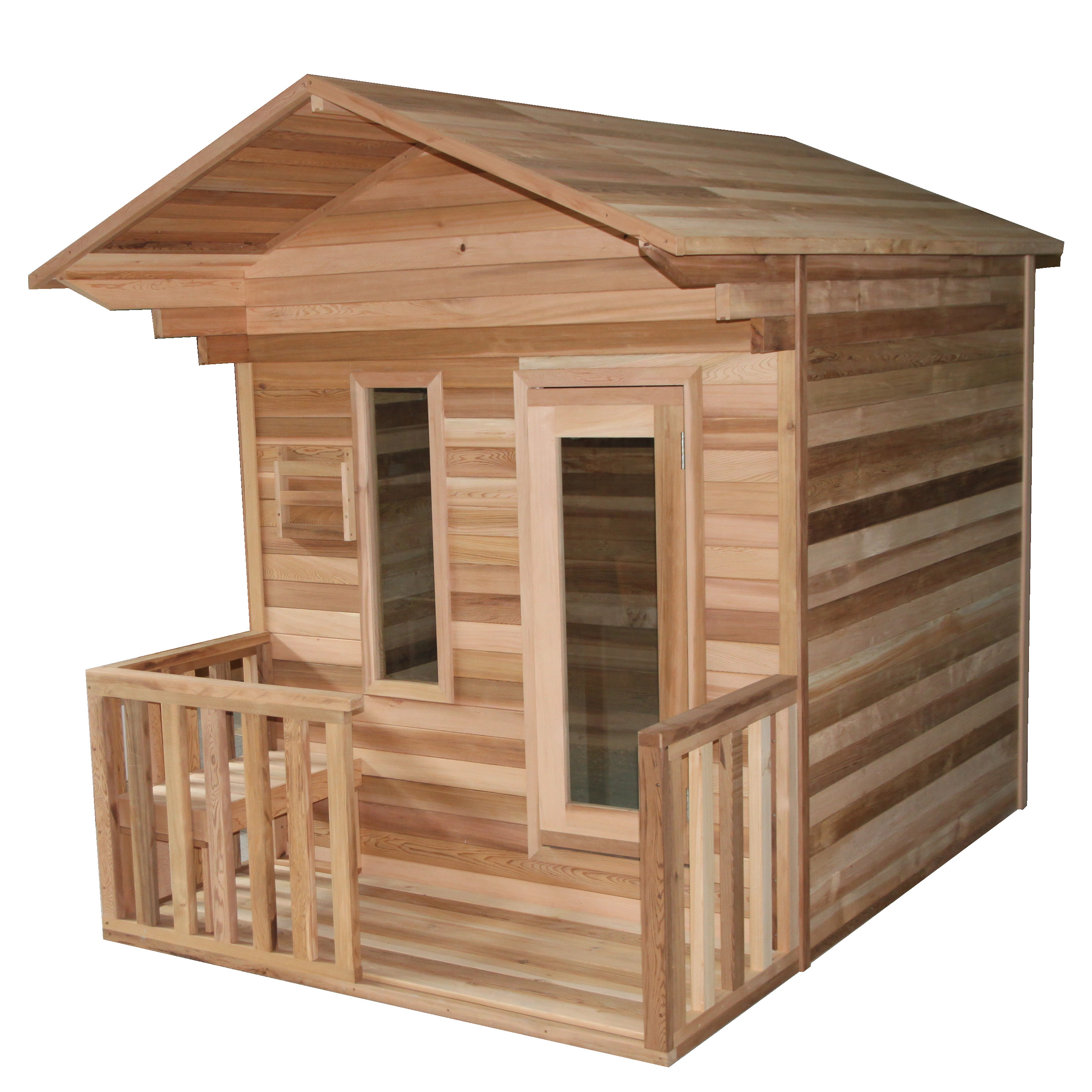 Forest Cabin Wood Burning Stove Cedar Barrel Sauna Outdoor Sauna Room