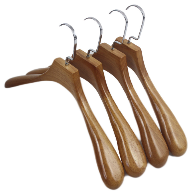 High Quality beech wood Luxury Custom Logo Garment Coat Jacket Suit Clothes Wooden Hangers