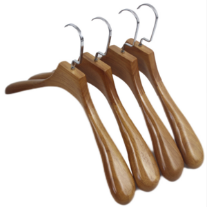 High Quality beech wood Luxury Custom Logo Garment Coat Jacket Suit Clothes Wooden Hangers