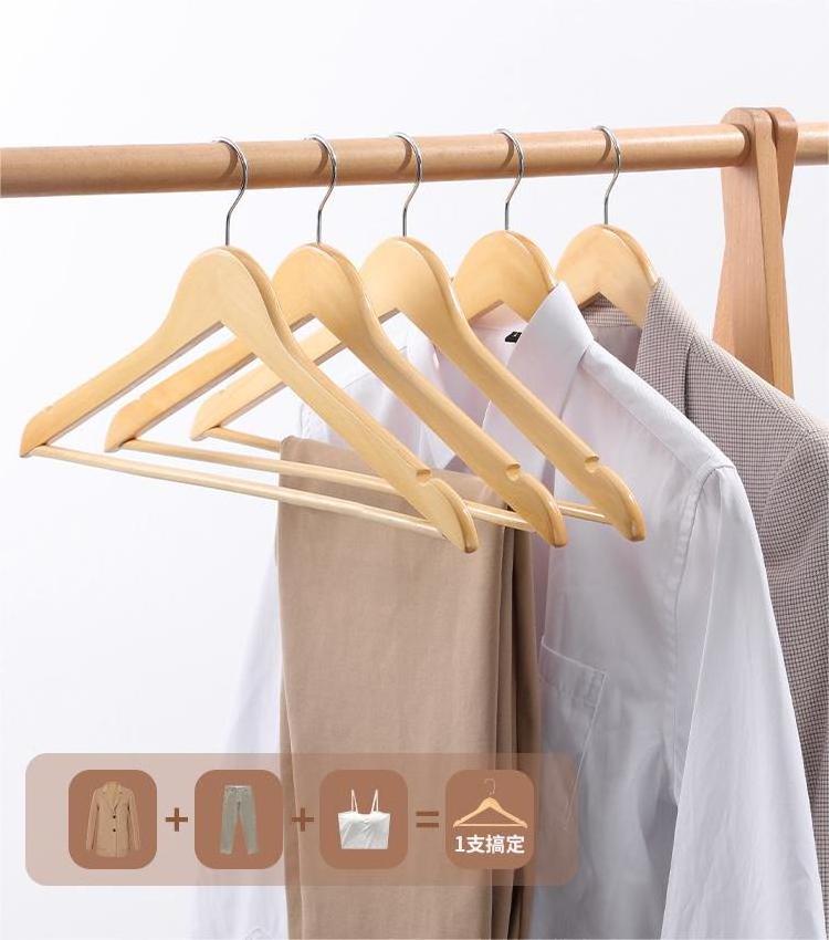 Laundry Clothes Wooden Hanger 360 Degree Swivel Hook Suit Recycled Wood Hanger For Clothing Store