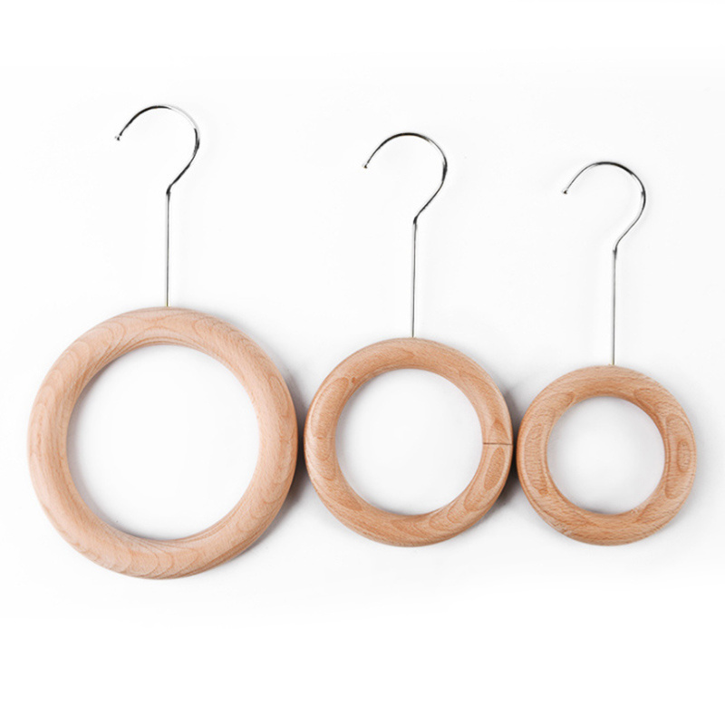 Free Sample Factory Direct Sale Ring Round Shape Hangers Different Color Wood hijab Scarf Hanger