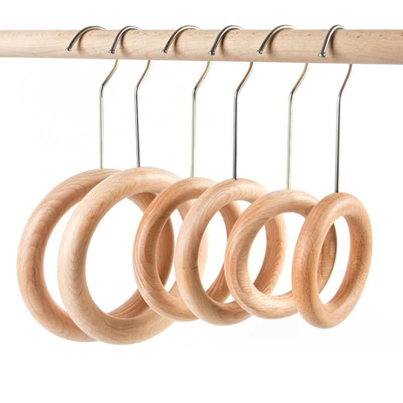 Free Sample Factory Direct Sale Ring Round Shape Hangers Different Color Wood hijab Scarf Hanger