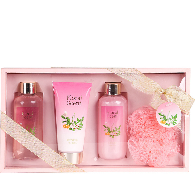 Custom 5 Piece Bath and Body Home Spa Home Spa Works Body Care Bath Gift Set For Women