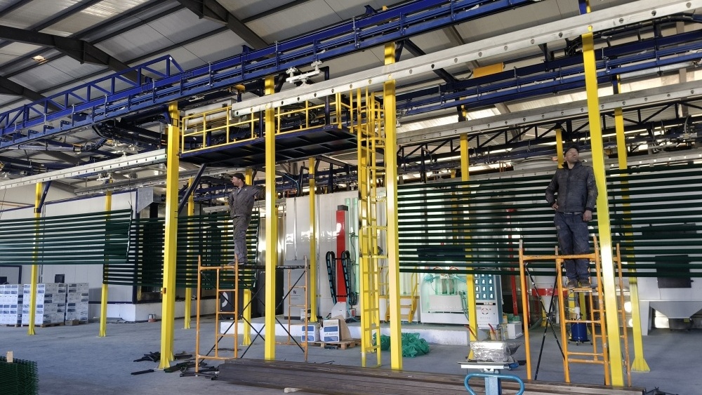 HANNA Automatic Electrostatic Powder Coating paint Spraying Painting Line