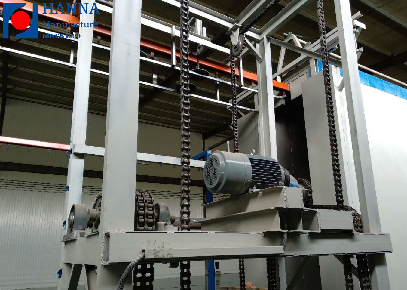 Powder PVC Coating Automated Line for Fence Mesh Panel With Fluidized Bed Coating