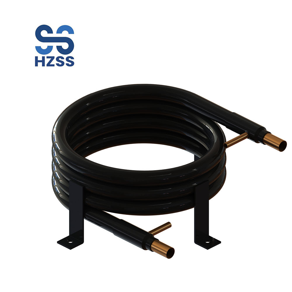 HZSS Cooled Sea Water Industrial In Tube Coaxial Copper Coil Heat Exchanger Spiral Heat Exchanger