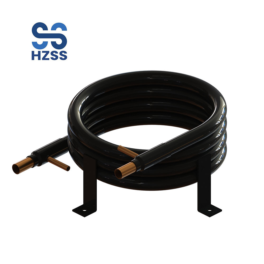 HZSS Cooled Sea Water Industrial In Tube Coaxial Copper Coil Heat Exchanger Spiral Heat Exchanger