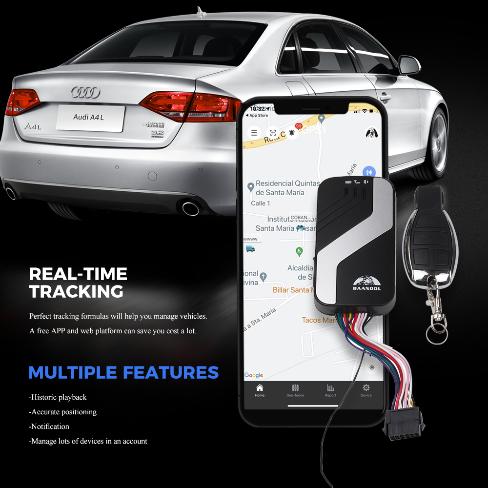 Car GPS Tracker Smart Tracking Device Truck Taxi Anti-Theft Tracking Device GPS Cell Phone Number Loction Vehicle Trackers