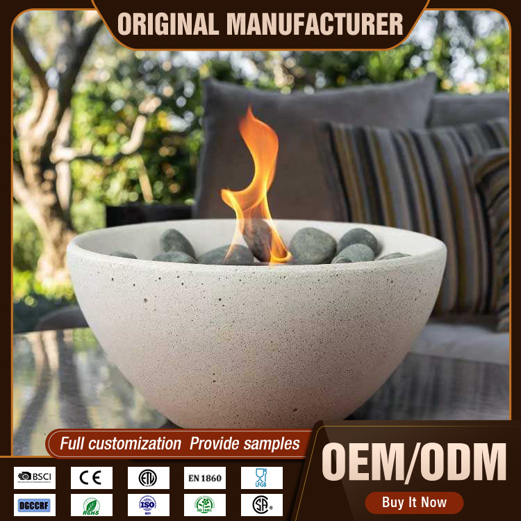 Clean-Burning Tabletop Fire Bowl Ethanol Indoor Outdoor Smokeless Fire Pit