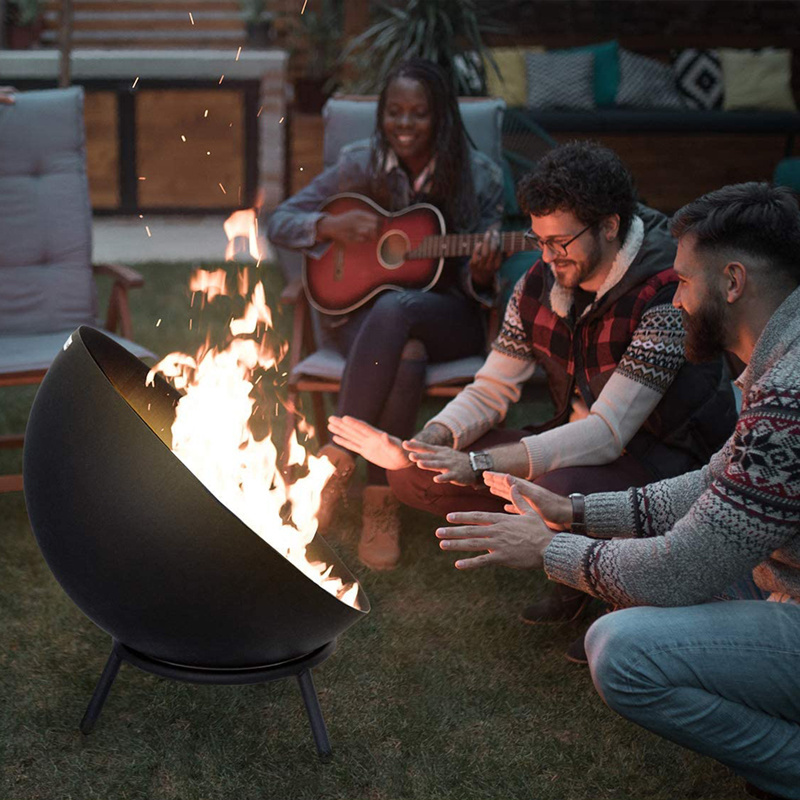 F21 KEYO Outdoor Heater Fireball Horizontal Diagonal Use Fire Bowl Firepits Wood Burning Globe Fire Pits