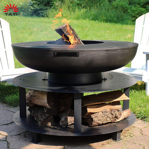 Multi-functional 40 Inch Round Shaped Firepit Outdoor Barbecue Grill with Fire Pit