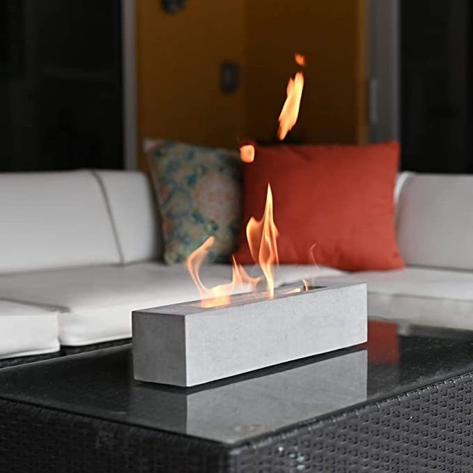 Square Mini Personal Fireplace Bioethanol Fire Pits Outdoor Tabletop Fireplace