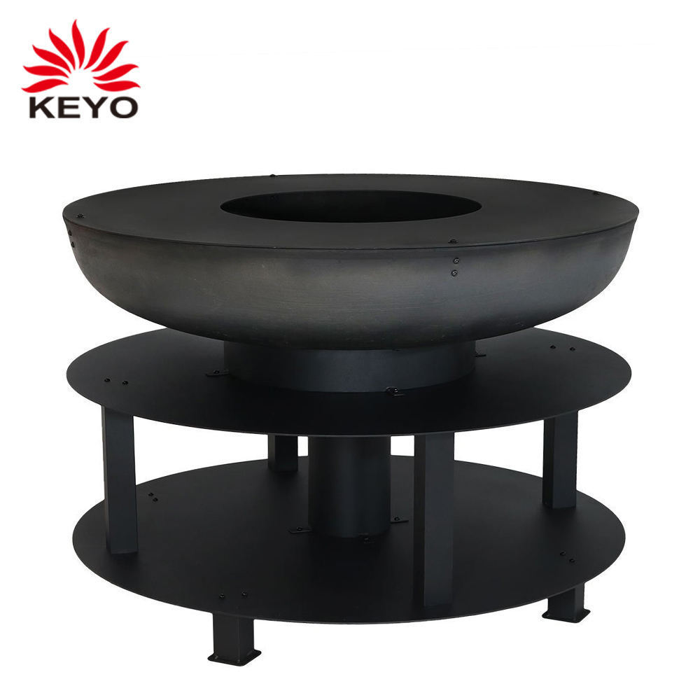 Multi-functional 40 Inch Round Shaped Firepit Bbq Outdoor Barbecue Grill Used Fire Pit With Wood Storage