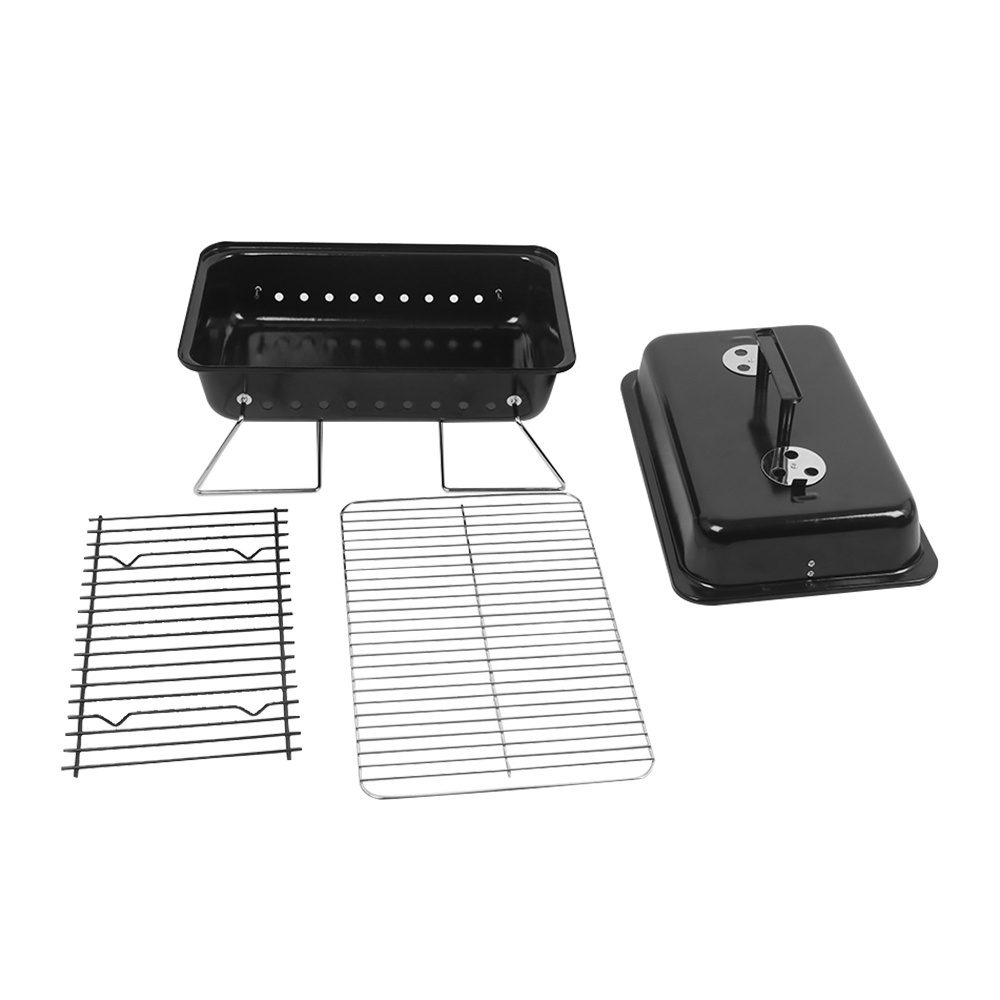 F08 Outdoor Mini Patio  Camping Stainless Steel Folding Barbecue BBQ Charcoal Portable Grill