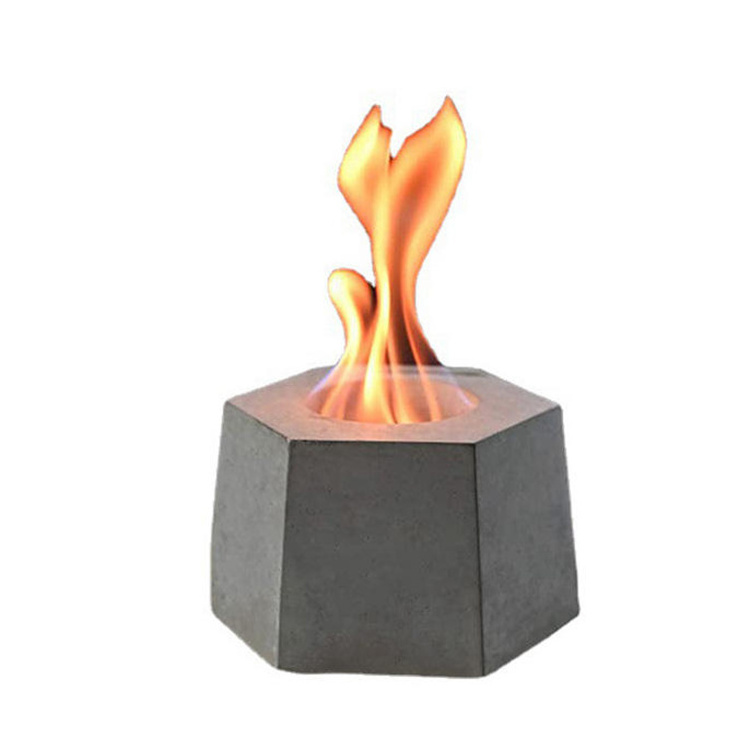 Square Mini Personal Fireplace Bioethanol Fire Pits Outdoor Tabletop Fireplace