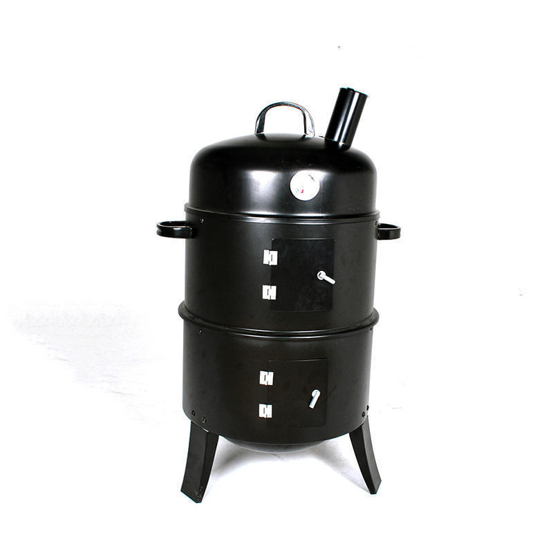 F29 KEYO 3 in 1 Charcoal bbq grill Smoker 3 layers Tower Vertical Barrel Charcoal barbecue Grill Smoker