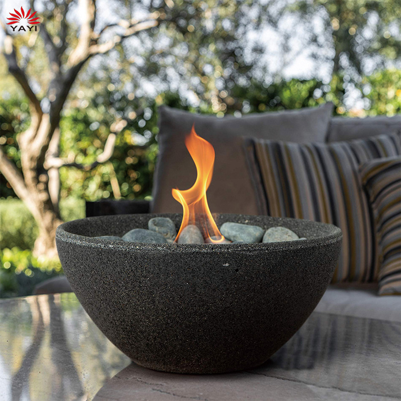 Clean-Burning Tabletop Fire Bowl Ethanol Indoor Outdoor Smokeless Fire Pit