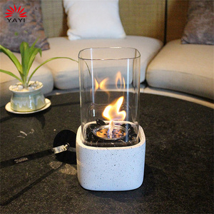 Outside Glass Bio Ethanol Tabletop Fireplace Mini Portable Table Fire Pit