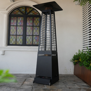 KEYO Tower Shape Heater Modern Free Standing Electric Quartz Glass Tube Propane Outdoor Patio Heater