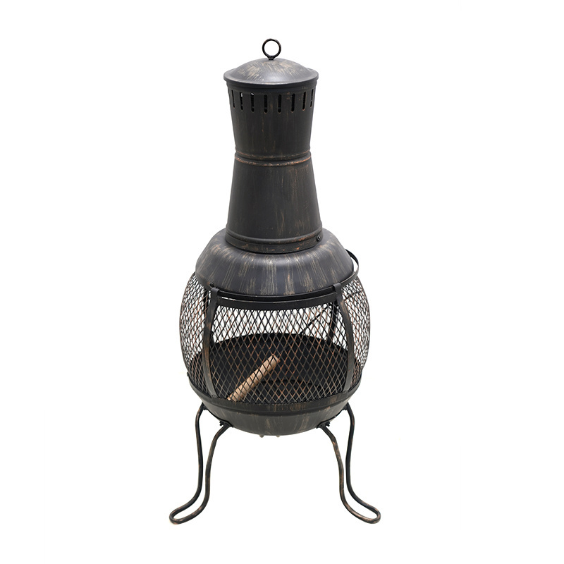 Chimenea Fire Pit Garden Heating Charcoal Fire Stove Antique Outdoor Steel Fire Pit Metal Chimenea Wood Burning Brazier