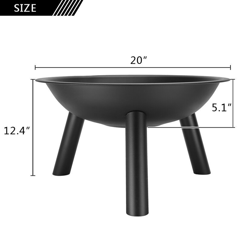 Outdoor Walsenburd Cast Iron Wood Burning Fire Pit