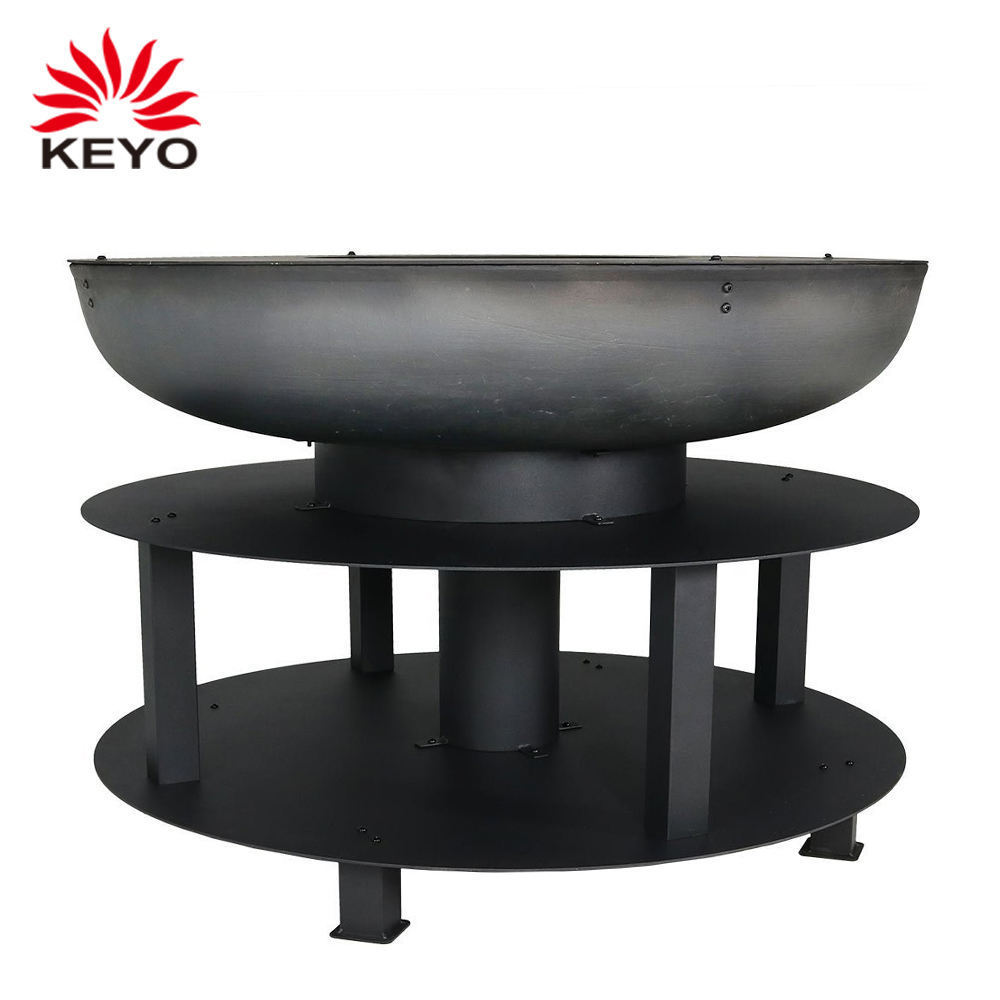 Multi-functional 40 Inch Round Shaped Firepit Bbq Outdoor Barbecue Grill Used Fire Pit With Wood Storage