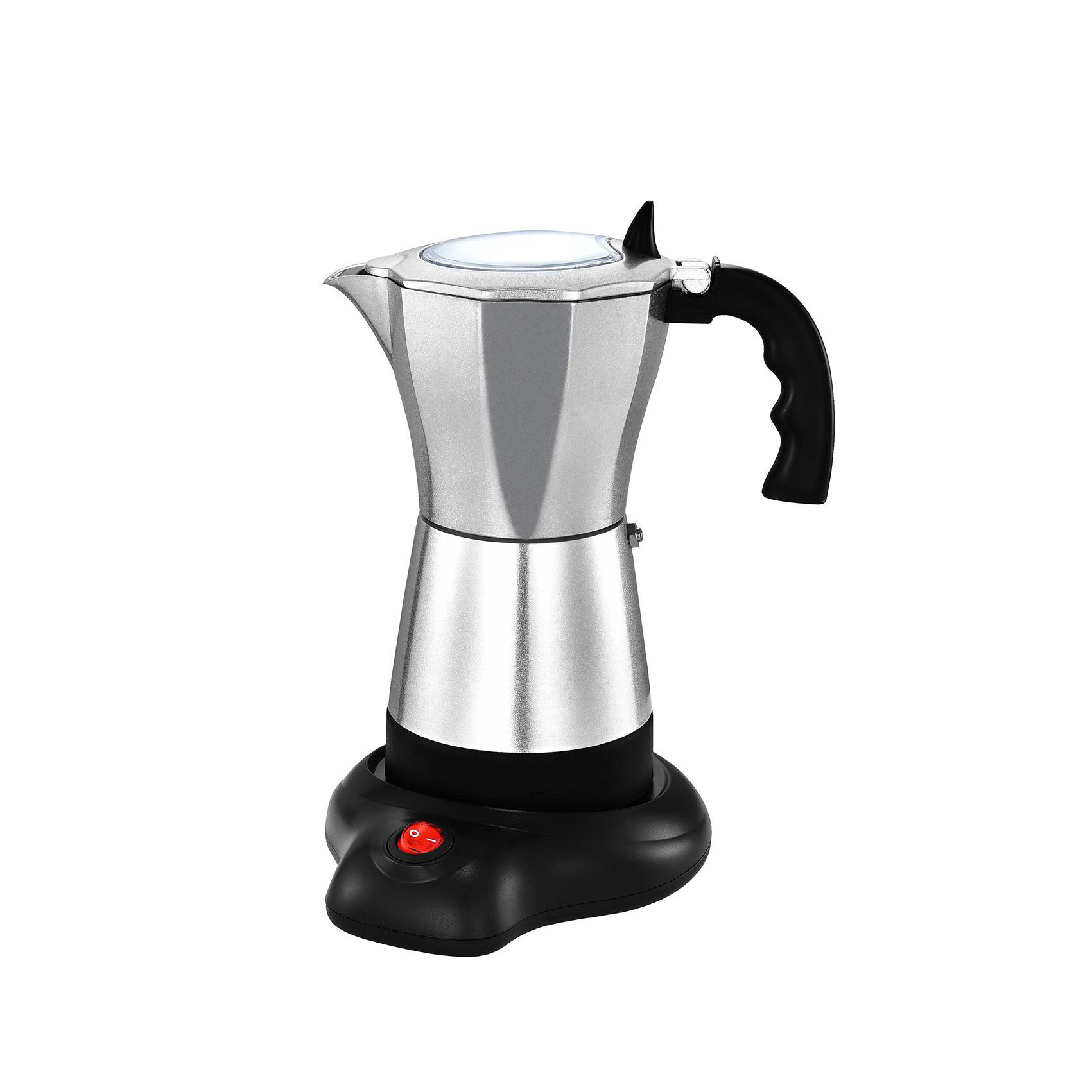 Electric Moka Maker Aluminum 6 Cups Stovetop Coffee Moka Pot Electric