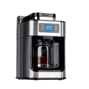 Automatic drip coffee machine maker with grinder and keep warm function