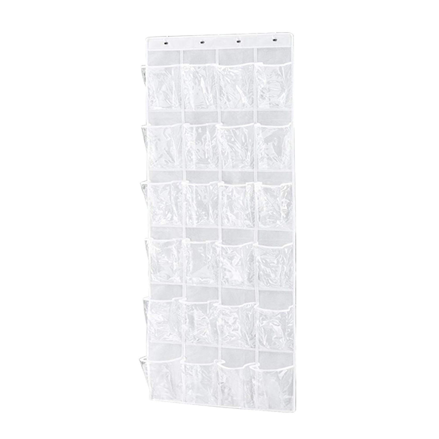 Simple Houseware 24 Pockets Large Clear Pockets Over The Door Hanging Shoe Organizer