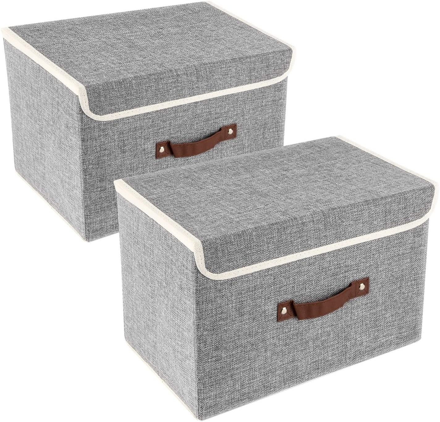 Cobest High Quality Foldable Bins Storage Organizers Cube Box Non Woven Black Fabric Storage Boxes