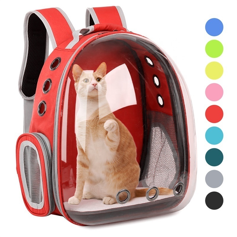 Multi-functional Pet Dog Cats Travel Space Bag Backpack For Puppy Dog Back Pack Transparent Carriers Pet Cages