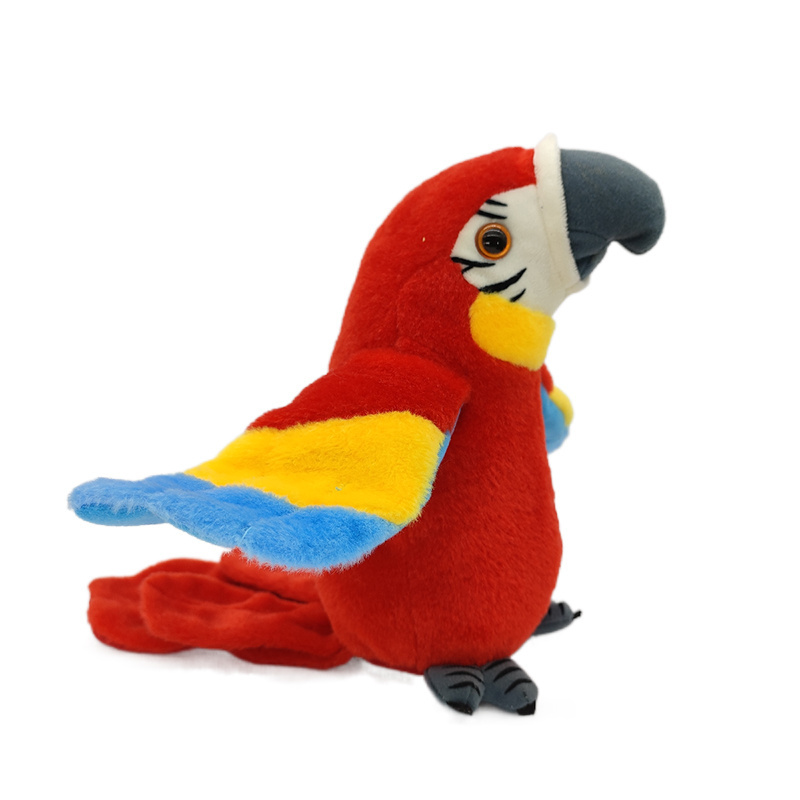 Wholesale Speaking Voice Recorder Children Educational Electronic Simulation Animals Plush Soft Parrot Repeat Talking Toy