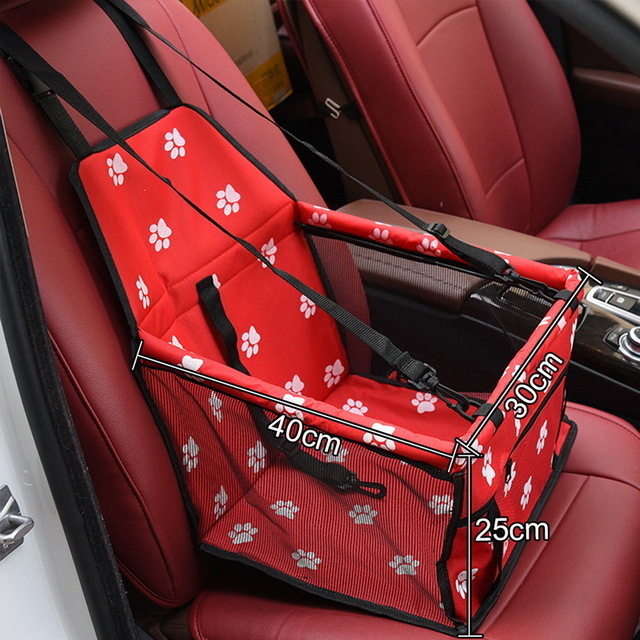 Pet Dog Car Carrier Bag Pad Waterproof Dog Seat Basket Safe Carry Cat Puppy Bag Travel Mesh Hanging Bags Car Seat Cover Fold