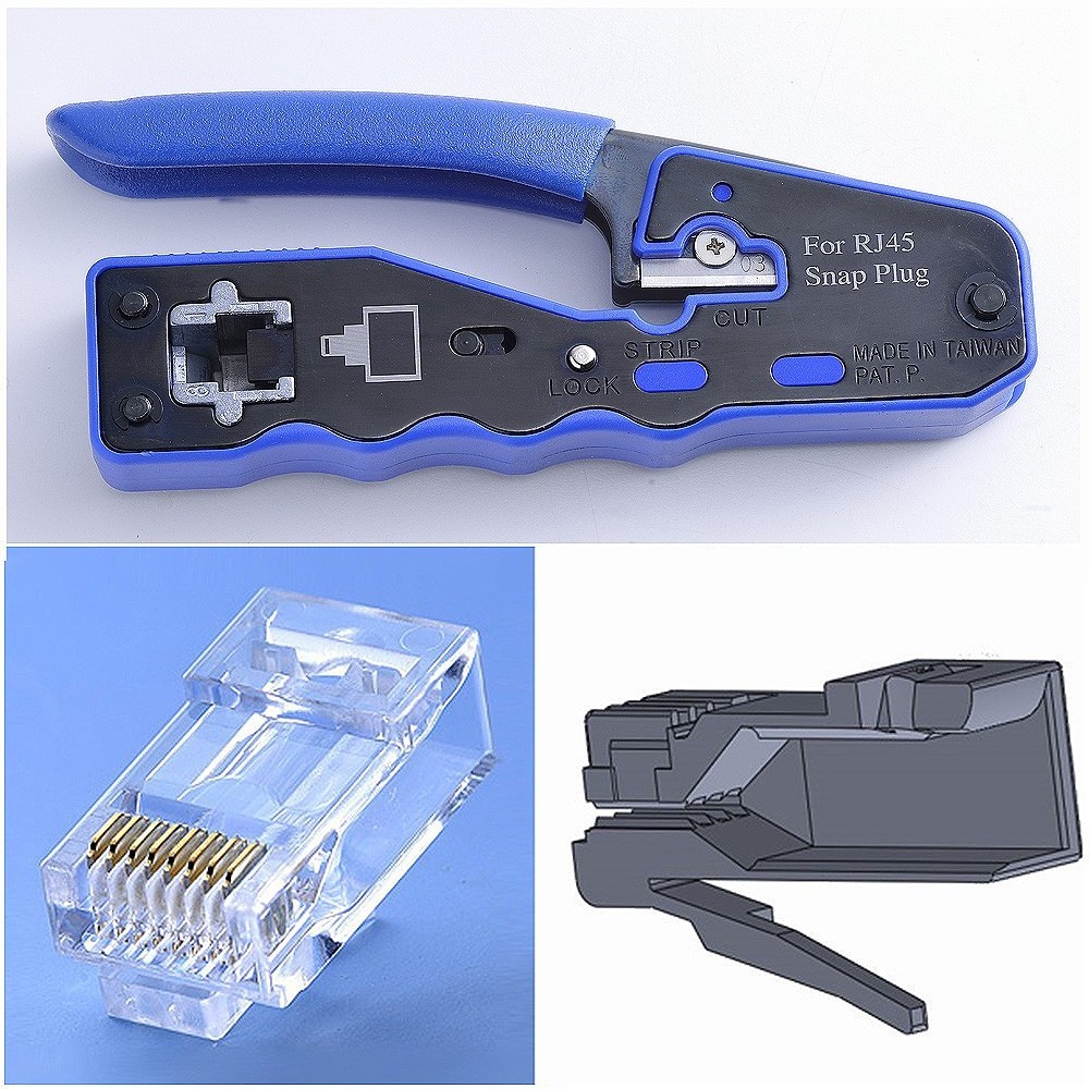 LAN Cable Termination Tool RJ45 Crimping Pliers for Network Setup