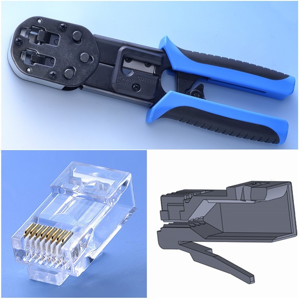 LAN Cable Termination Tool RJ45 Crimping Pliers for Network Setup