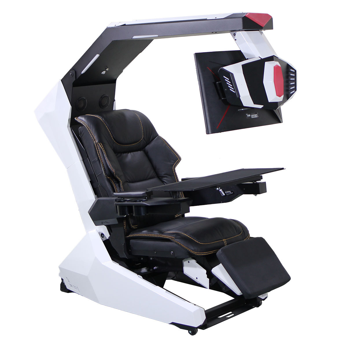 IW-R1 PRO  Zero gravity recline workstation chair  GIMI gaming COCKPIT , works triple monitor Tilting rig VR imperator IWR1