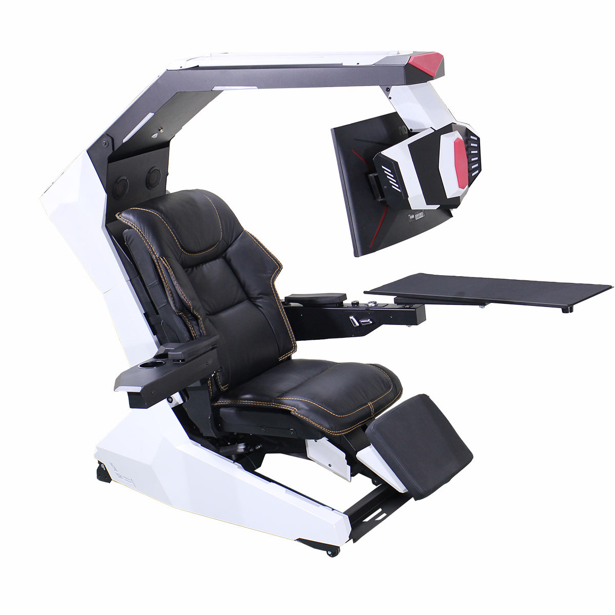 IW-R1 PRO  Zero gravity recline workstation chair  GIMI gaming COCKPIT , works triple monitor Tilting rig VR imperator IWR1