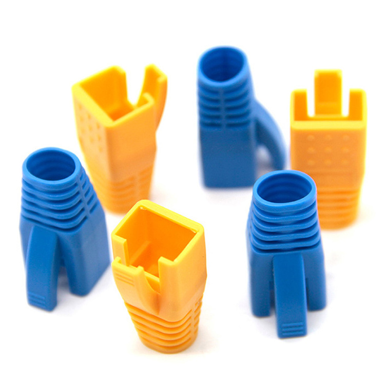 Manufacturer High quality cat5e cat6 patch cord rj45 snaglless pvc boot entry boots for cat7 cat8 plug