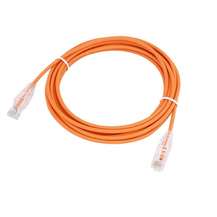 Slim UTP RJ45 Cat 5e Cat6 Cat6a Network Cable Patch Cord Ethernet Cable UTP Cat6 Cable Network with Strain Relief Boots