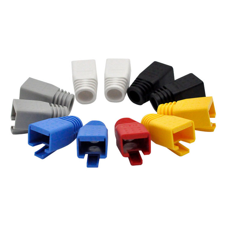 Manufacturer High quality cat5e cat6 patch cord rj45 snaglless pvc boot entry boots for cat7 cat8 plug