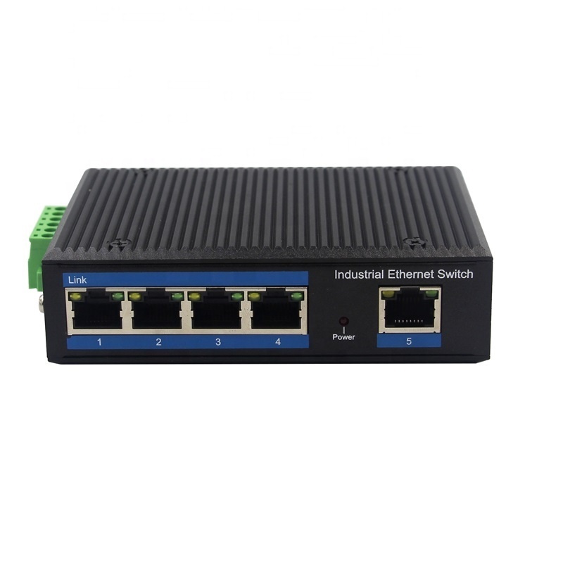 Outdoor Home Office Desk POE Switch DIN Rail Network 5 Ports RJ45 100Mbit Industrial Ethernet Switch