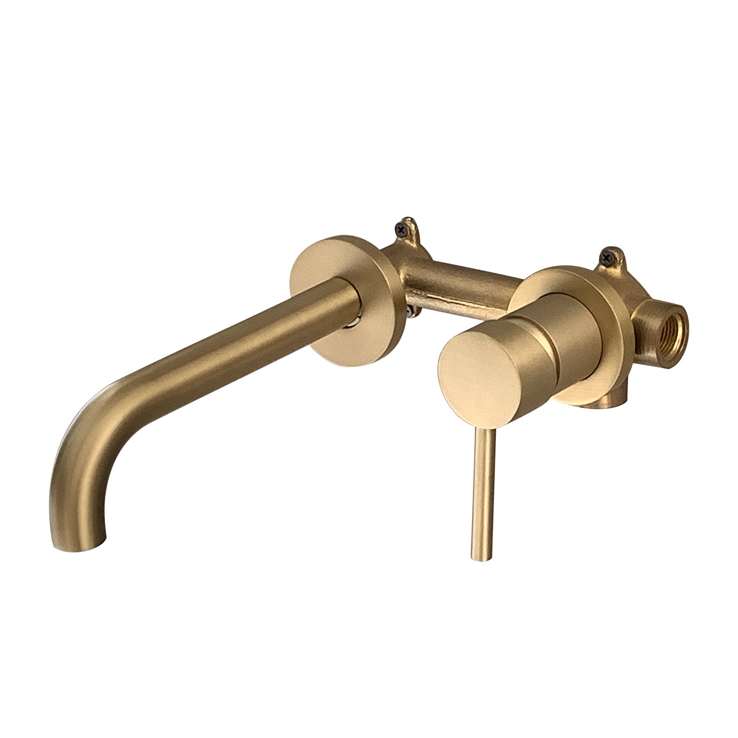 Gold Sink Faucet Wall Mount Stainless Steel Hidden Wall Concealed Basin Bathroom Faucet