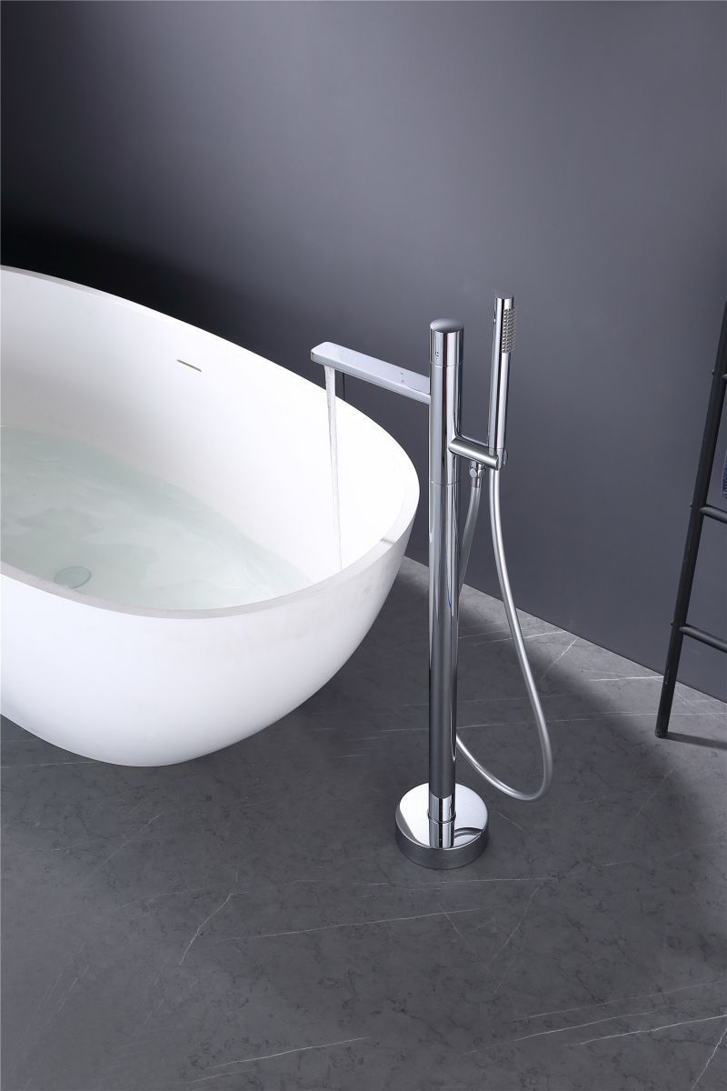 OEM Brass Floor Freestanding Bath Tap American Upc Certification Chrome Bath Shower Tub Faucet