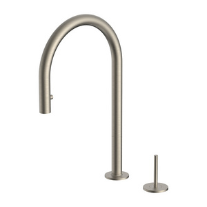 Brass brushed nickel pull out kitchen faucet 360 degree full rotation kitchen mixer tap faucet