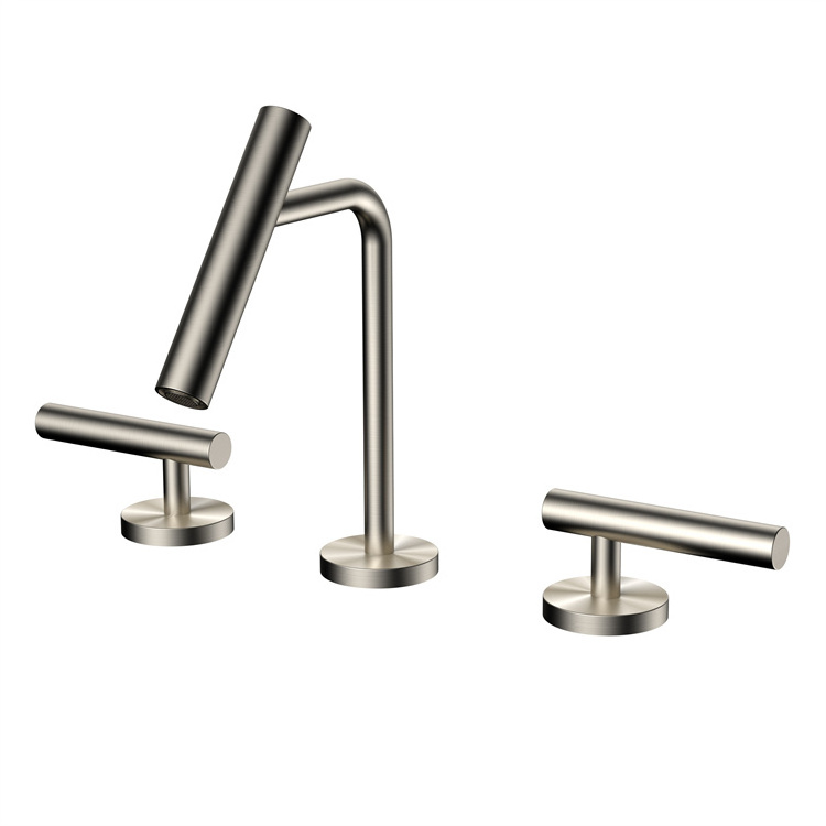 Faucet for Bathroom Sink 2 Hole Single Handle Brushed Nickel Vessel Sink Faucet for Bathroom