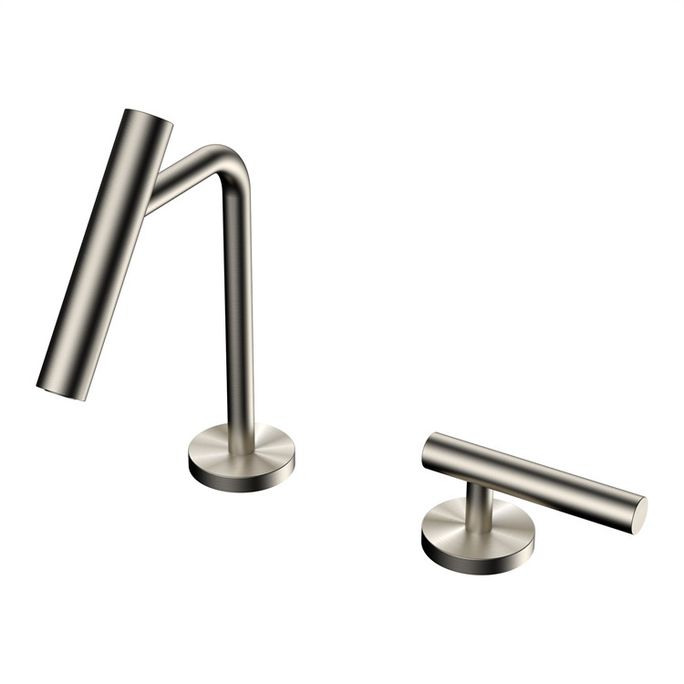 Faucet for Bathroom Sink 2 Hole Single Handle Brushed Nickel Vessel Sink Faucet for Bathroom