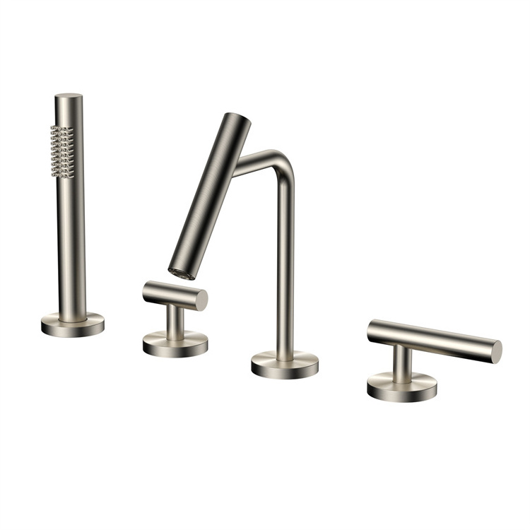 Faucet for Bathroom Sink 2 Hole Single Handle Brushed Nickel Vessel Sink Faucet for Bathroom