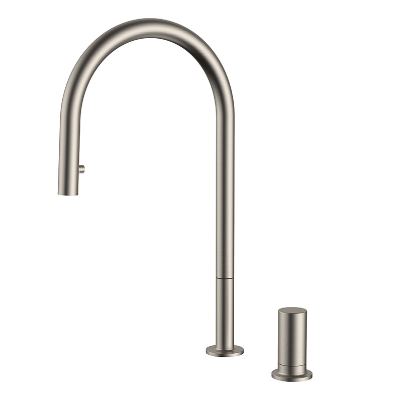 Farmhouse brushed nickel faucet for kitchen sink single handle water filter kitchen faucet black